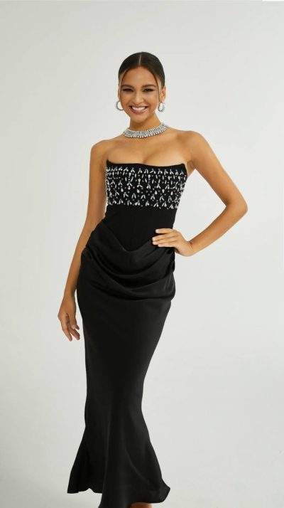 long circle knit dress