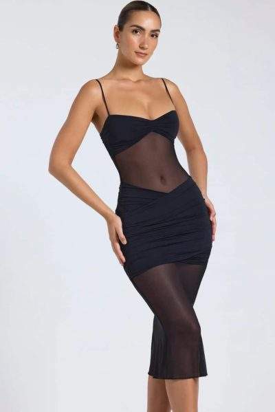 ⁦polly dress black⁩ – תמונה ⁦3⁩