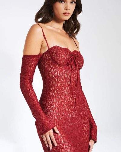 ⁦burgundy lace circle⁩ – תמונה ⁦2⁩
